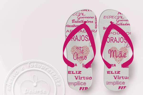 Chinelo Personalizado Dia das Mães